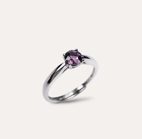 安的珠寶 AND Jewel AND 尖晶石 紫色 圓形 5mm 戒指 蛻變系列 Center 天然寶石