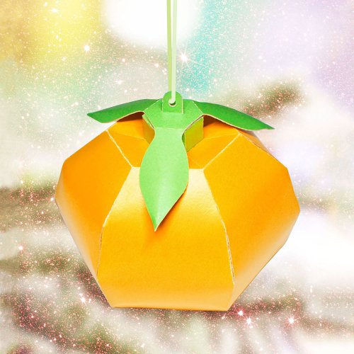 HOBBYMO DIY Paper Christmas Tangerine Tree Toy 3D Papercraft Printable PDF