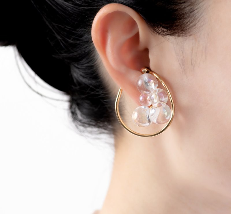 soap bubble ear cuff - ต่างหู - โลหะ หลากหลายสี