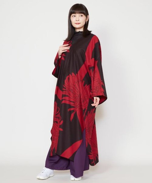 Saibaba Ethnique 【熱門預購】花影 和風日式花卉洋裝 連身裝(2色)7CQ-4105