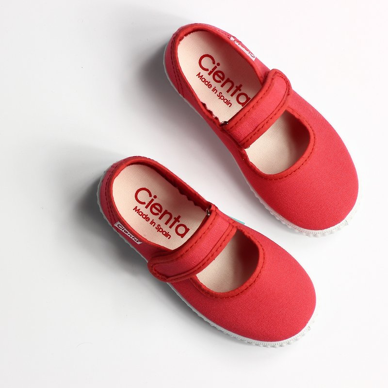 Spanish nationals canvas shoes CIENTA 56000 06 red children, children's size - Kids' Shoes - Cotton & Hemp Red