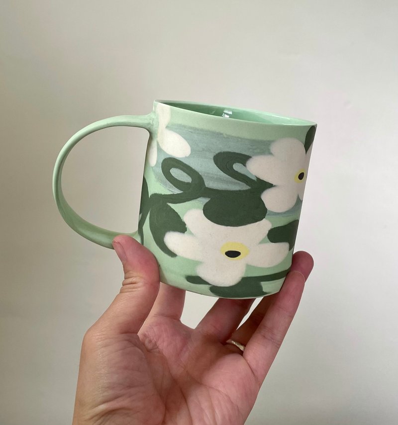 Vine Flower Coffee Mug - แก้วมัค/แก้วกาแฟ - เครื่องลายคราม 