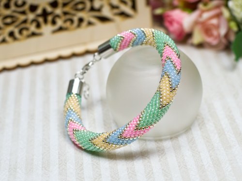 BeadCrochetKit Bead crochet kit, DIY kit jewelry, Do It Yourself, Beaded bracelet diy