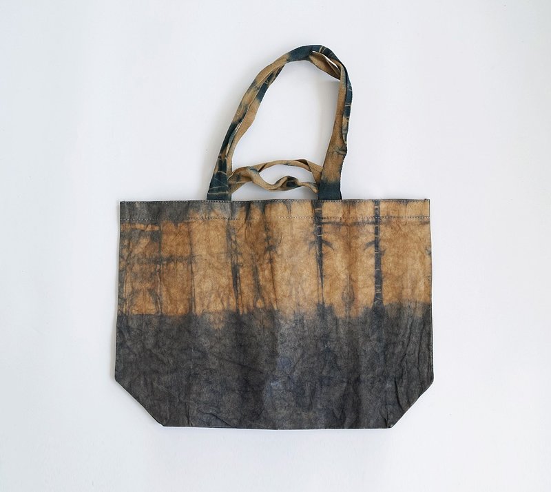 Shopping Bag Handmade Plant Dye Eco-friendly Washed Kraft Paper Series Original Design Tote Bag - กระเป๋าถือ - วัสดุอื่นๆ หลากหลายสี