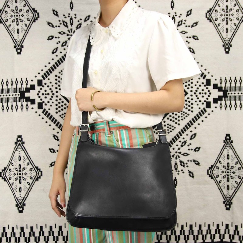 Tsubasa.Y Antique House Coach Bag 015, Antique Bag Leather Side Crossbody Bag - Messenger Bags & Sling Bags - Genuine Leather 
