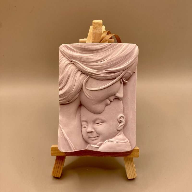 精雕擴香 母與子之一 香氛擺件 附木架 - 香氛/精油/擴香 - 水泥 透明