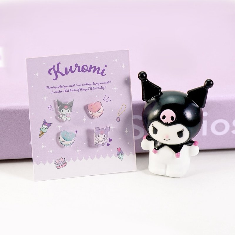 Kuromi series-Kuromi style earrings set-dessert style - ต่างหู - โลหะ หลากหลายสี