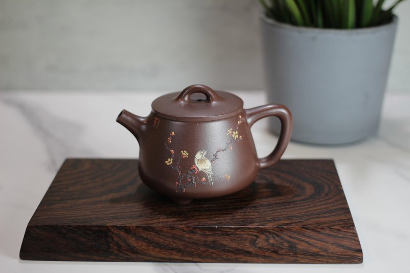 【送禮好物】高石瓢 文革泥 宜興紫砂 許婷婷陶手製 140ml - 茶壺/茶杯/茶具 - 陶 