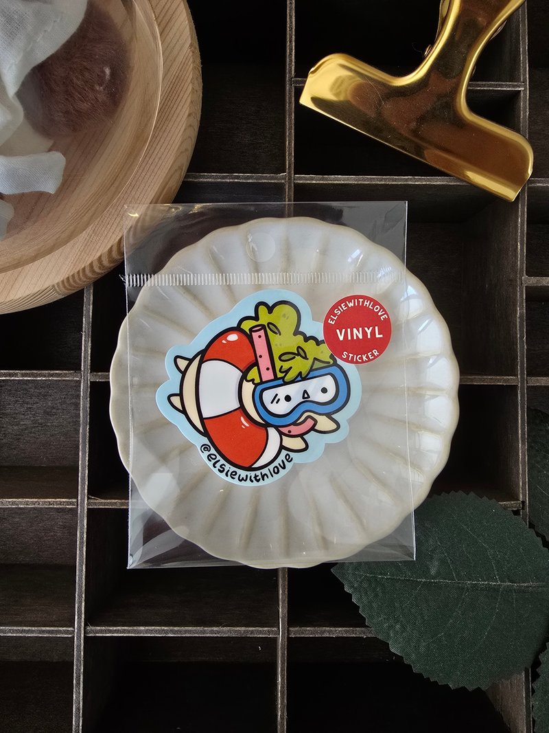 Swimmer Vinyl Sticker - 貼紙 - 其他材質 多色