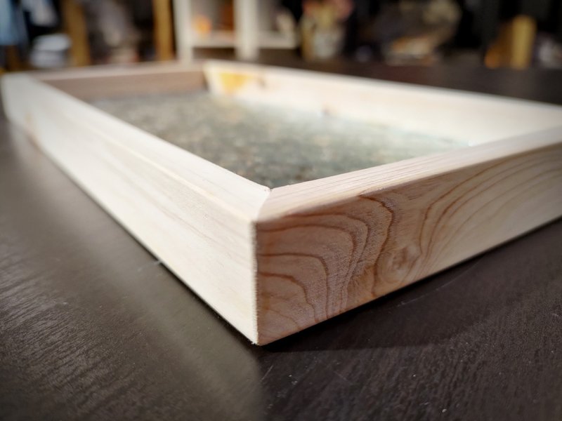 Cypress Begonia Flower Glass Tray-Medium - Items for Display - Glass 