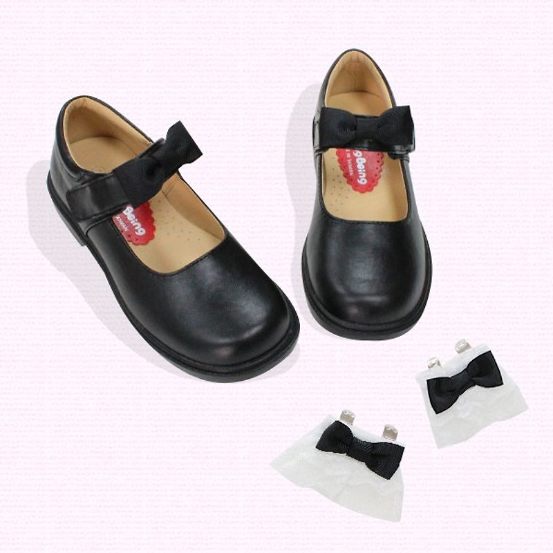 學生娃娃鞋 – 經典黑 / 變身蘿莉 童鞋 - 童裝鞋 - 人造皮革 黑色