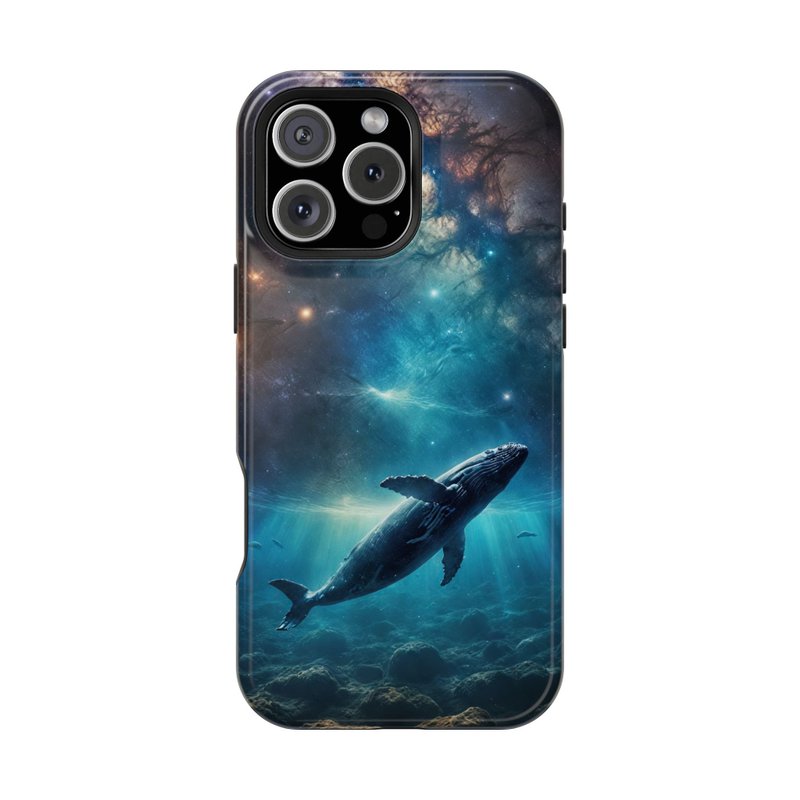 Starry Whale Series iPhone 16/15/14 MagSafe Shockproof Case - Design 04 - Phone Cases - Plastic Multicolor