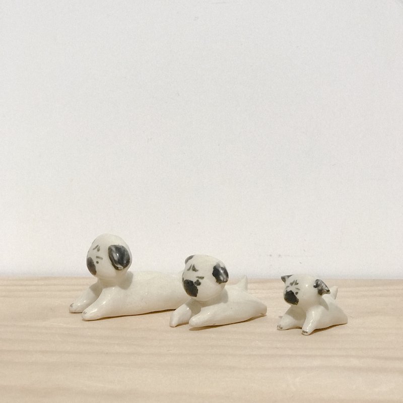 Pug Decoration: Pen Holder / Chopstick Holder - Pottery & Ceramics - Porcelain Black