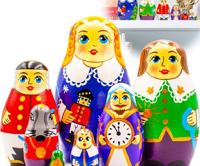 クリスマス】高級マトリョーシカ くるみ割り人形 7個組 くるみ割り人形