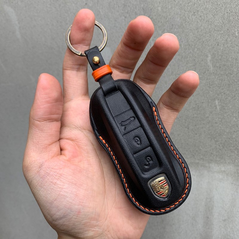 Leather car key case, car key cover, porsche