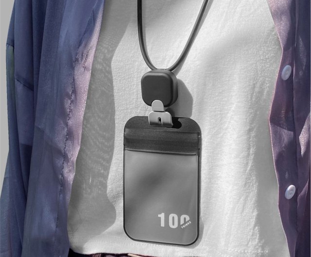 特別セット】T01R防水IDケース + 伸縮リールキーホルダーセット