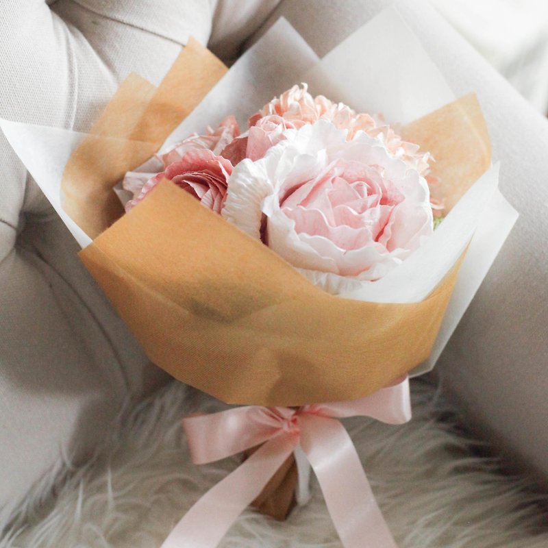  Tiny Flowers Bouquet for Special Occasions!  - งานไม้/ไม้ไผ่/ตัดกระดาษ - กระดาษ สีส้ม