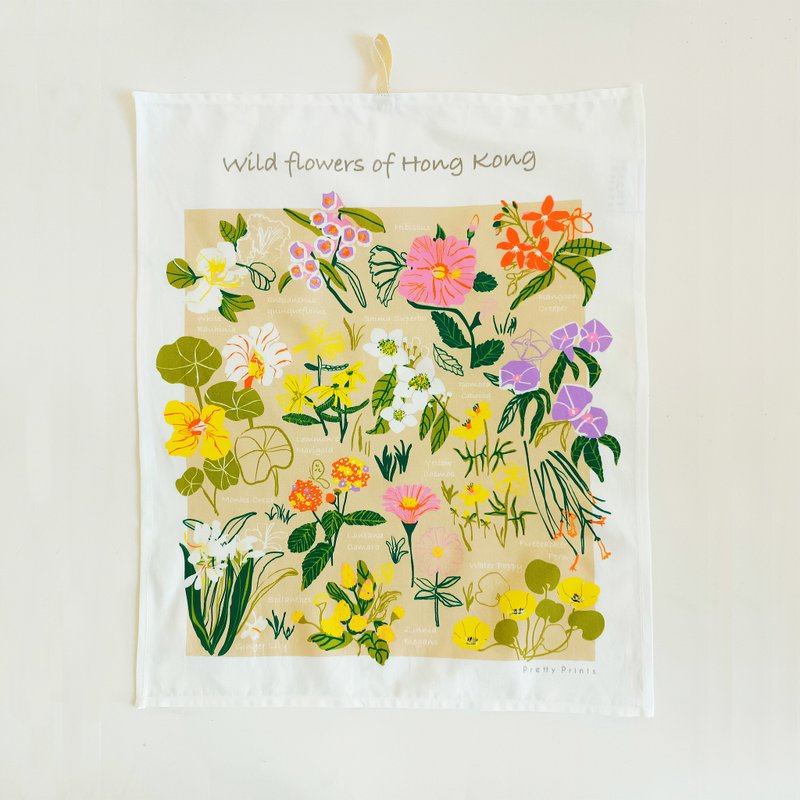 TEA TOWEL - Wild Flowers of Hong Kong - น้ำหอม - ผ้าฝ้าย/ผ้าลินิน 