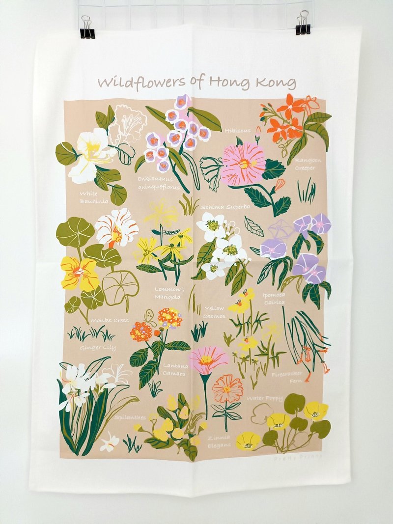 TEA TOWEL - Wild Flowers of Hong Kong - น้ำหอม - ผ้าฝ้าย/ผ้าลินิน 