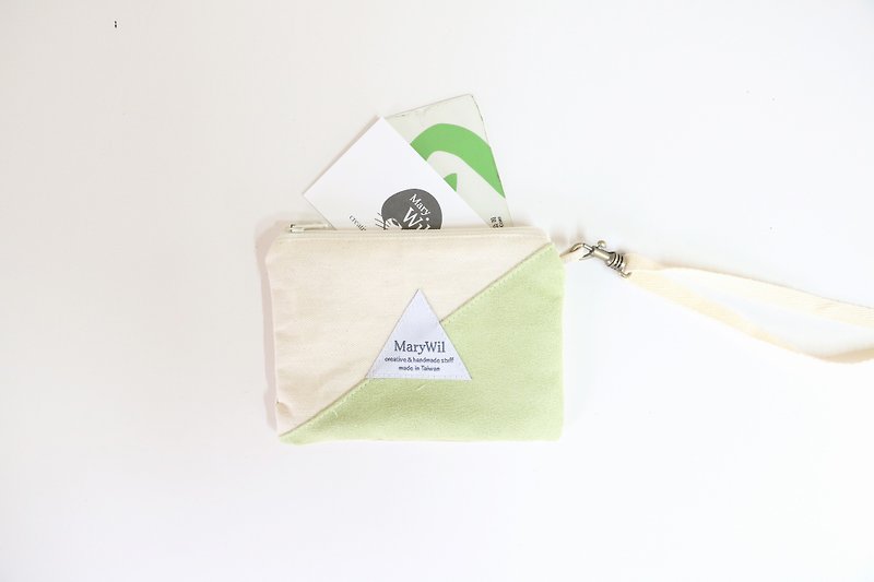 MaryWil零錢車票夾-粉綠色 - 散紙包 - 紙 綠色