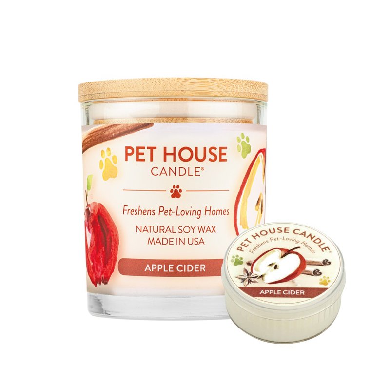 【美國PET HOUSE】室內除臭寵物香氛蠟燭-蘋果西打 - 香氛蠟燭/燭台 - 蠟 