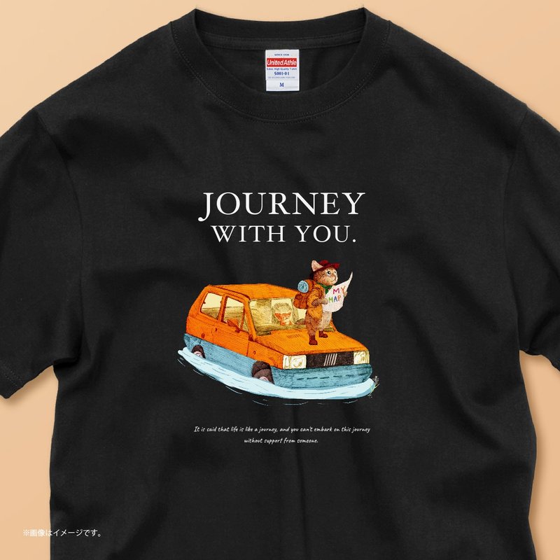 Journey with you / 安心のクオリティ/定番コットンTシャツ - 女 T 恤 - 棉．麻 白色