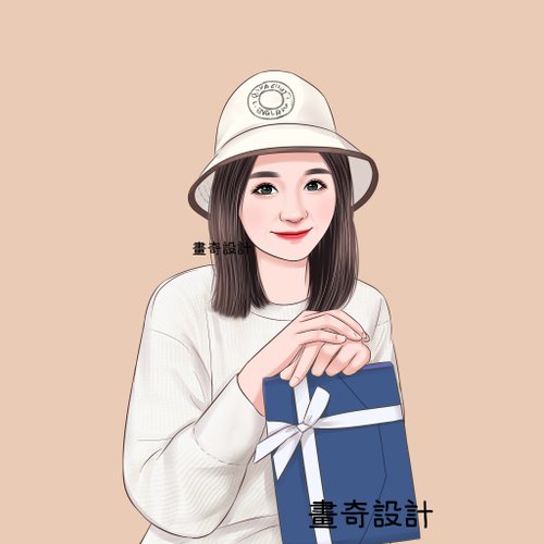 畫奇設計 似顏繪 客製化 微寫實風 人像畫 全家福 寵物 情侶 生日禮物 插畫