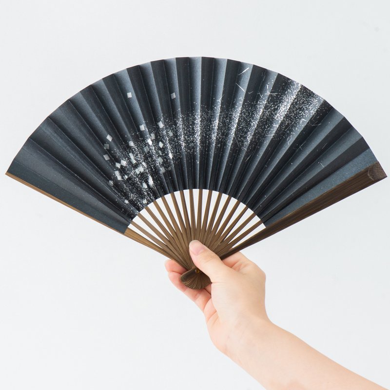 京扇子　箔図　image1 黒　唐木 - 其他 - 紙 黑色