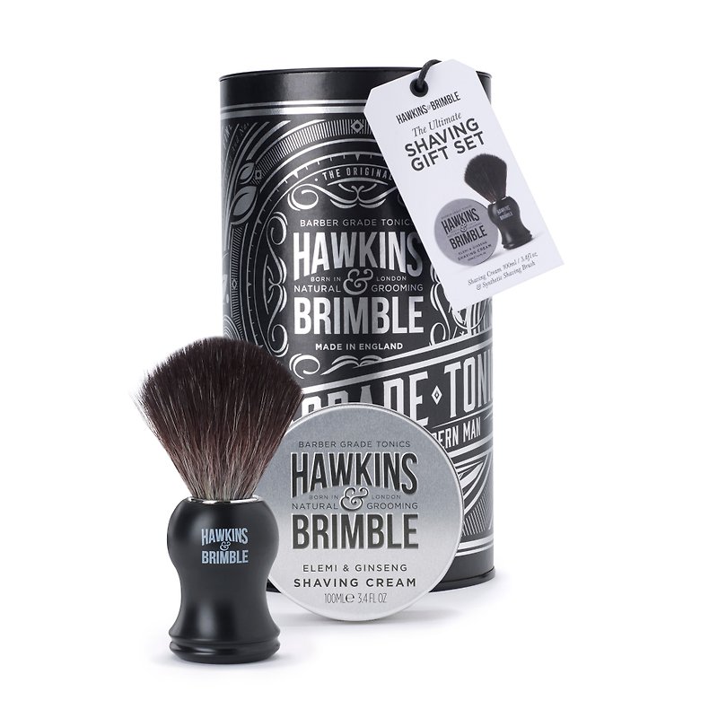 Classic shave gift box set (shave cream + foaming brush) - Men's Skincare - Other Materials 