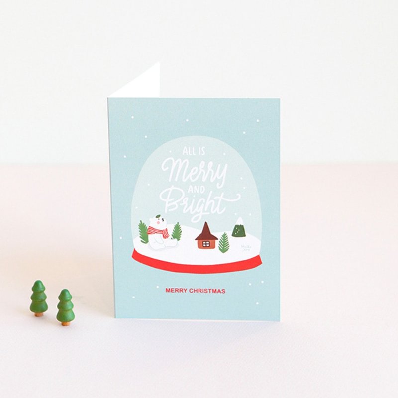 Luo Zhen series Christmas greeting card 06. Snow globe - Cards & Postcards - Paper 