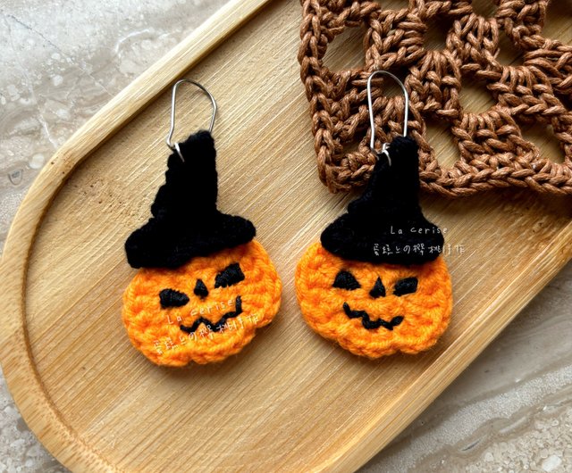 ฅハ33❤️ レジン 猫 ハロウィン カボチャ ピアス イヤリング