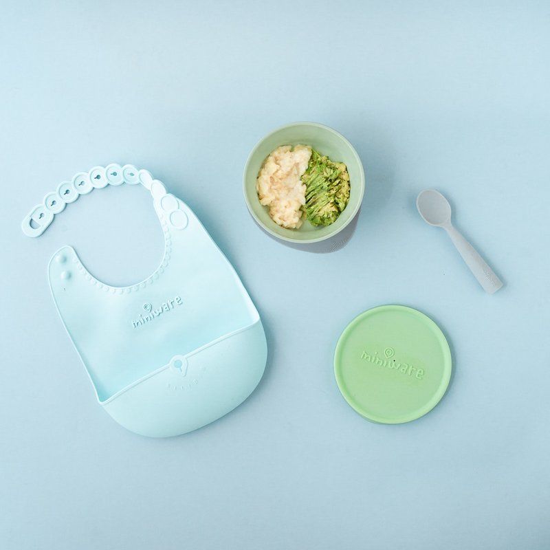 Miniware Newborn Baby Deluxe Set - จานเด็ก - ซิลิคอน หลากหลายสี