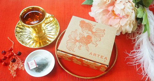 ARTEA 婚禮活動小物 花金玉滿堂小禮盒 2包裝X30盒 團購 立體茶包