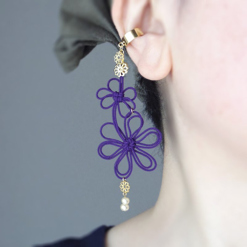 Katappo Ear Cuff Cocochi Balance/Archive - Earrings & Clip-ons - Other Metals Purple