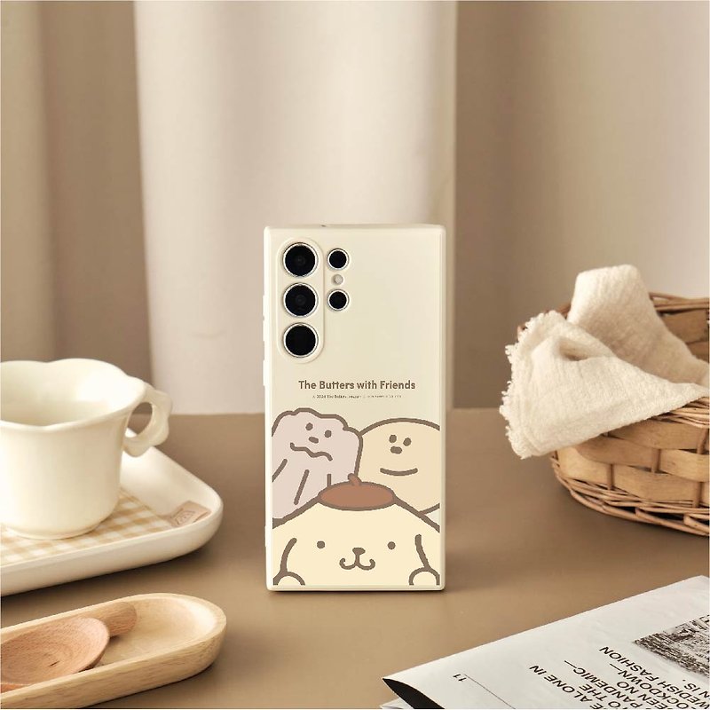 Cream Family x Pudding Dog Cute and Fun Squeezing Solid Color Silicone SAMSUNG Phone Case - เคส/ซองมือถือ - ซิลิคอน หลากหลายสี