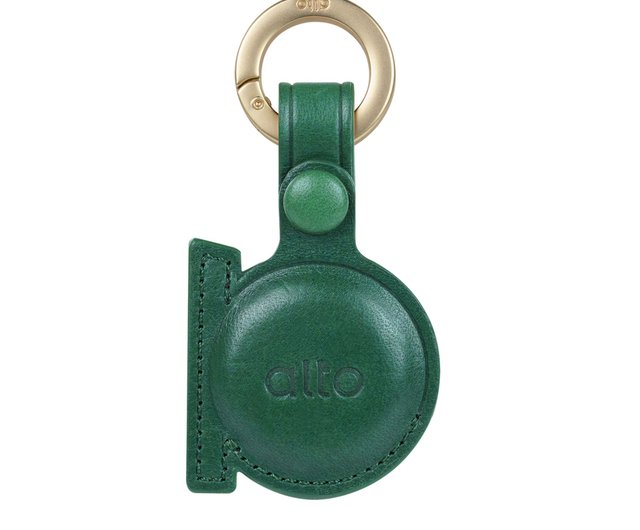 SULADA AirTag key ring holder in synthetic leather - Green