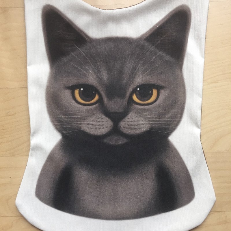 British Shorthair Cat Pillow Bag - หมอน - ผ้าฝ้าย/ผ้าลินิน สีเทา