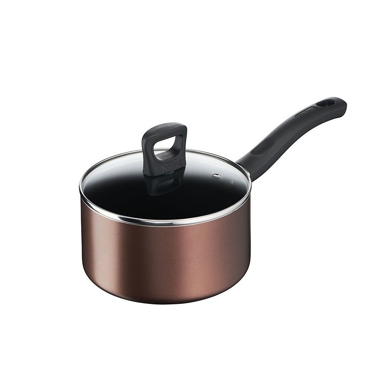 Tefal France's new ultimate gourmet series 18CM single handle non-stick soup pot with lid (applicable to induction cooker) - กระทะ - อลูมิเนียมอัลลอยด์ สีนำ้ตาล