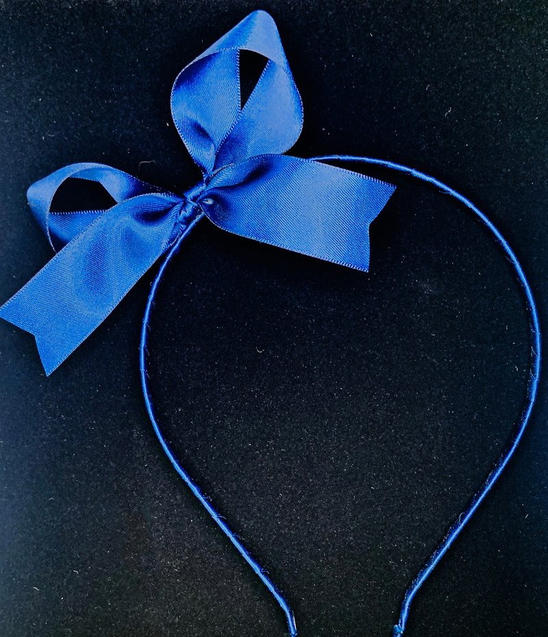 Silk Hair Accessories Blue - Ribbon Bow Hair Accessories-Violet