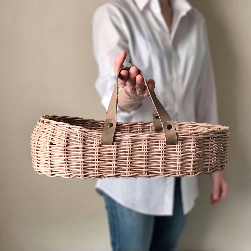 Doll Moses basket, Wicker dolls carry cot, Dolls carry basket - 寶寶/兒童玩具/玩偶 - 環保材質 咖啡色