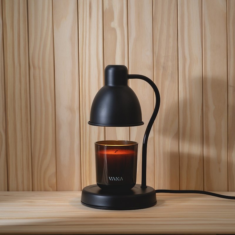 Lagom No. 11 Simple Metal Fragrance Warming Lamp-Black Melting Wax Lamp - เทียน/เชิงเทียน - โลหะ สีดำ