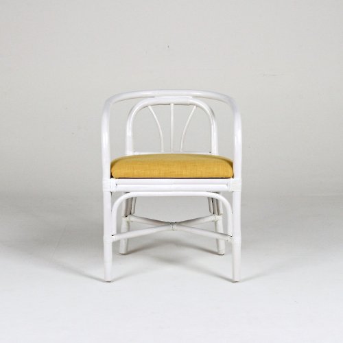 山茶花家具 藤椅-白色-簡單設計/室內椅/Indoor
