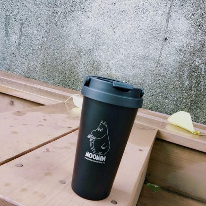Moomin 噜噜米 authorized - coffee accompanying cup (black) - กระบอกน้ำร้อน - สแตนเลส สีดำ