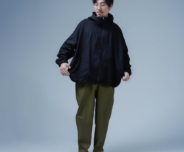 wafu【リネンソロテックス】自然と都会の融合 リネンアノラック