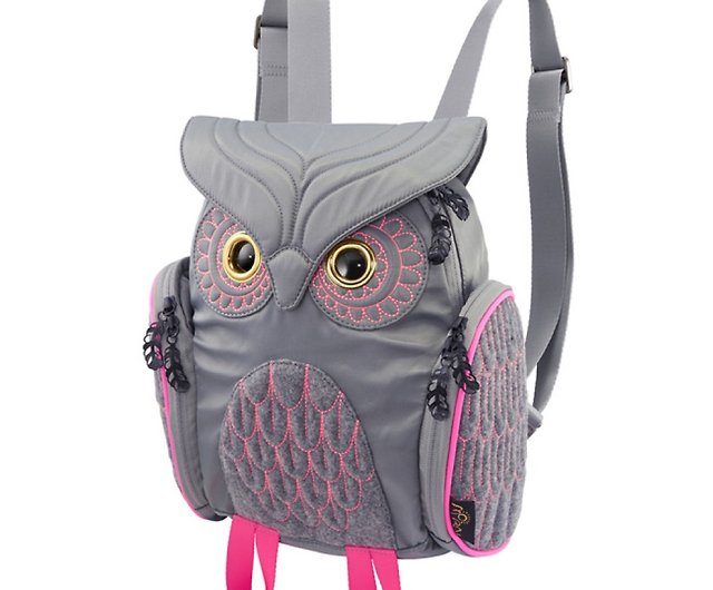 Morn Creations Owl Backpack - Gray (S) - Shop showartz Backpacks