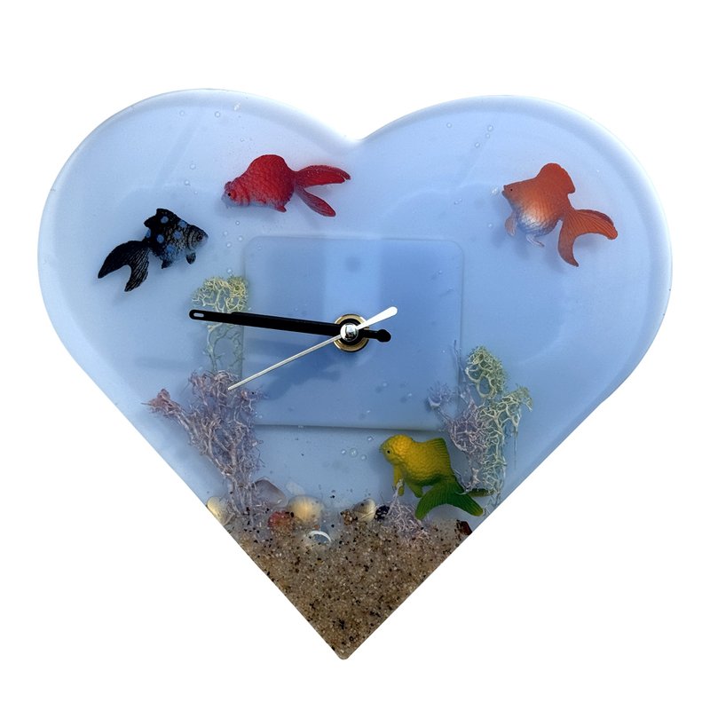 Fishbowl Clock no.2 - 時鐘/鬧鐘 - 塑膠 藍色