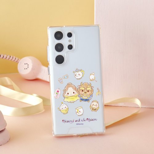 TOYSELECT Disney Ufufy-美女與野獸款防摔透明SAMSUNG手機殼