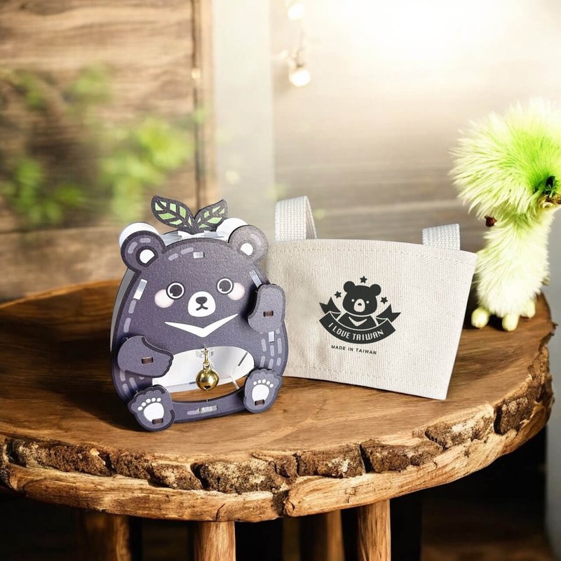 【DIY 手作】台灣黑熊存錢筒+環保杯套組 DIY 置物盒 廣富號 - 木工/竹藝/紙雕 - 木頭 黑色