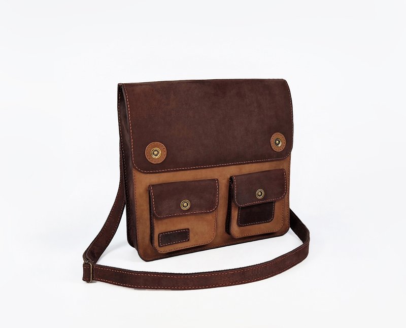 Leather Convertible Bag Backpack, Laptop Crossbody Messenger, Top Handle Satchel - 後背包/背包/書包 - 真皮 