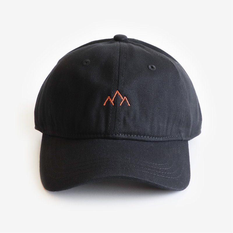 山峰棒球帽 - 帽子 - 棉．麻 黑色